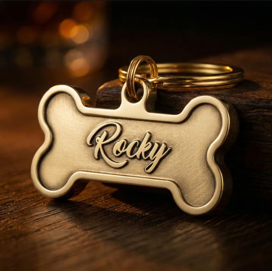 Luxus Hundemarke in Knochenform
