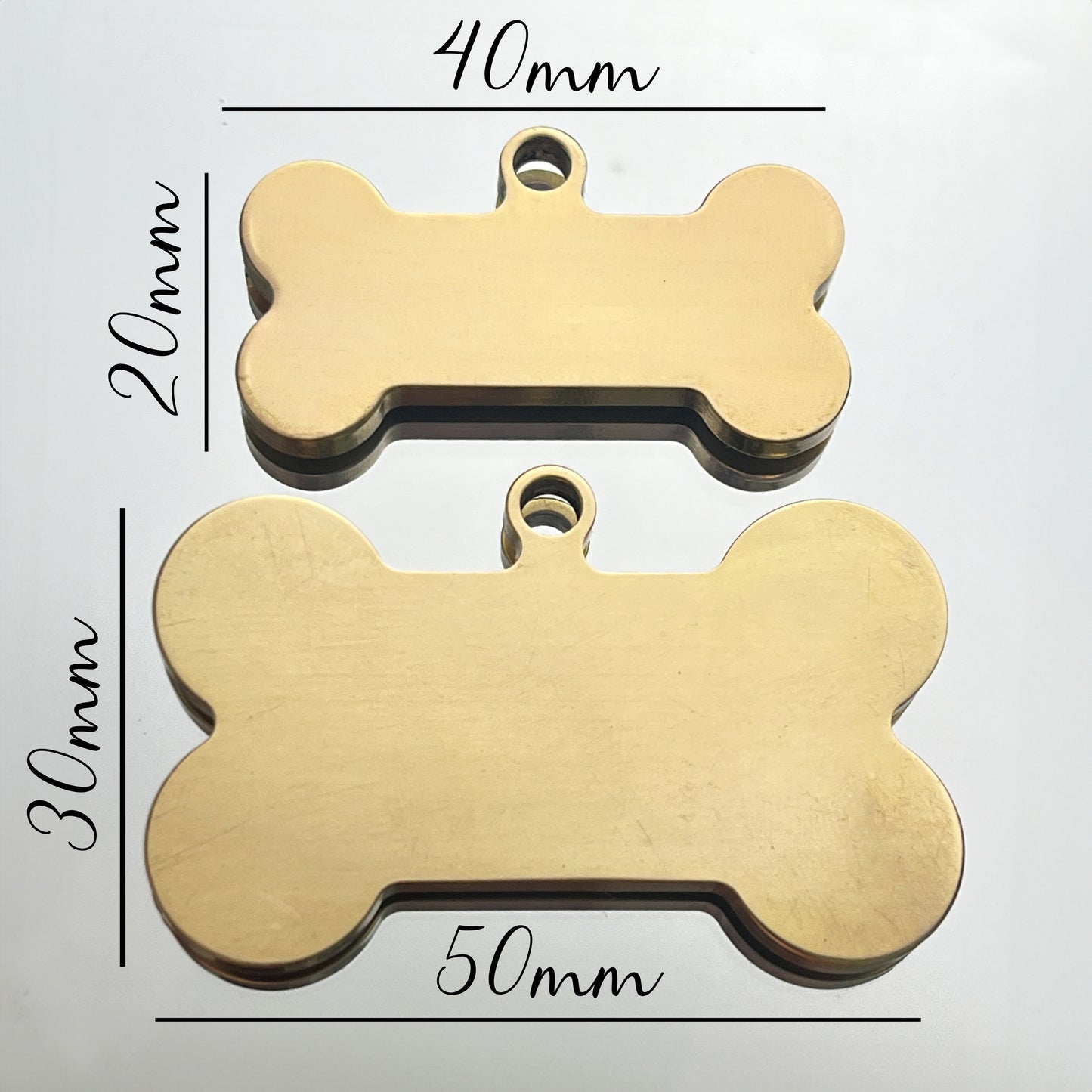 Luxus Hundemarke in Knochenform