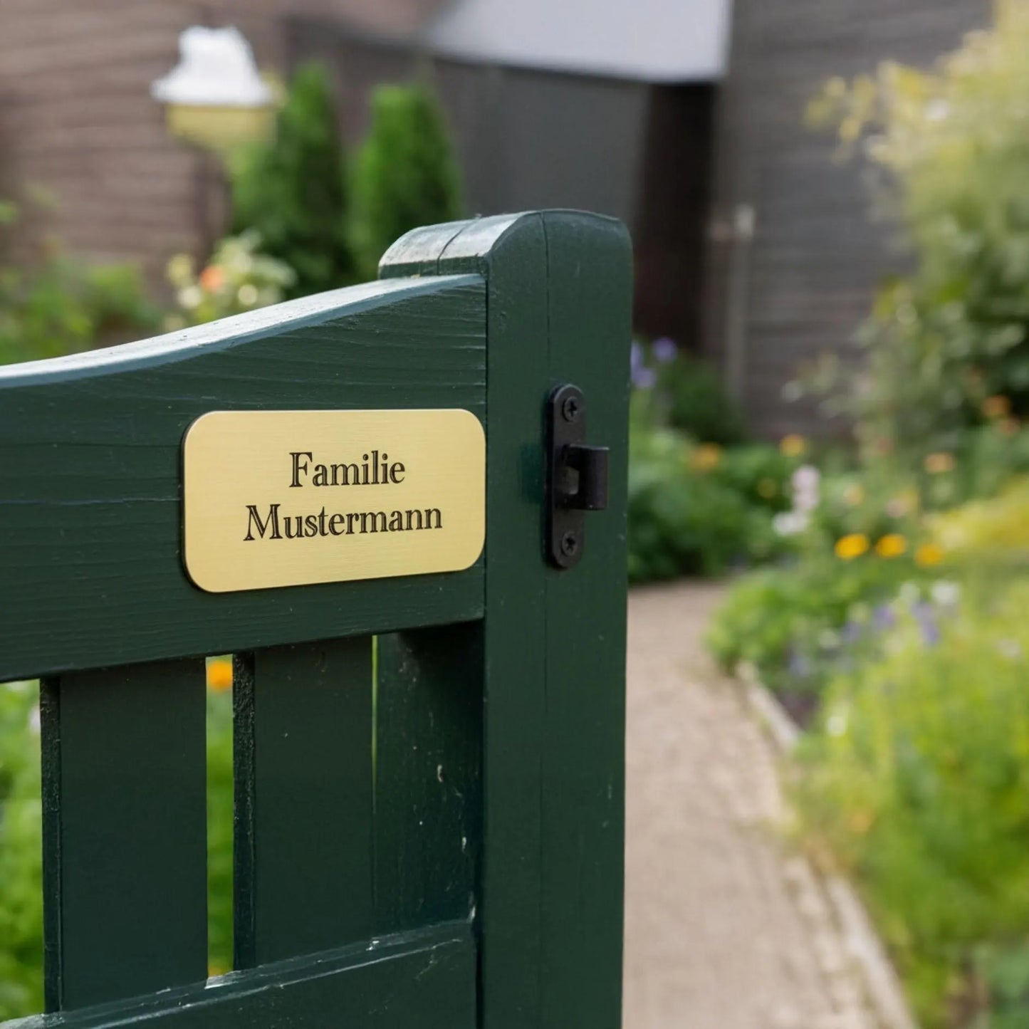 Klingelschild | Türschild | Namensschild | Haustür | Briefkasten | personalisiert aus wetterbeständigem Kunststoff | selbstklebend | schwarz