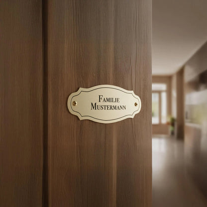 Klingelschild | Türschild | Namensschild | Haustür | Briefkasten | personalisiert aus wetterbeständigem Kunststoff | selbstklebend | weiss