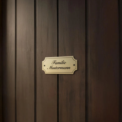 Klingelschild | Türschild | Namensschild | Haustür | Briefkasten | personalisiert aus wetterbeständigem Kunststoff | selbstklebend | weiss