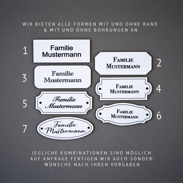 Namensschild, Türschild, Klingelschild, Briefkasten, Haustür, gold